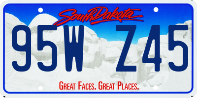 SD license plate 95WZ45