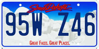 SD license plate 95WZ46