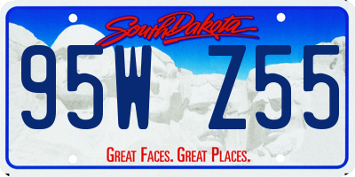 SD license plate 95WZ55