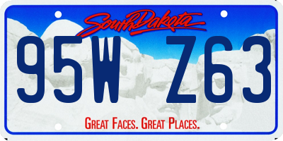 SD license plate 95WZ63