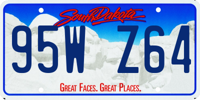 SD license plate 95WZ64