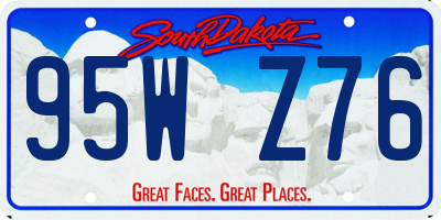 SD license plate 95WZ76