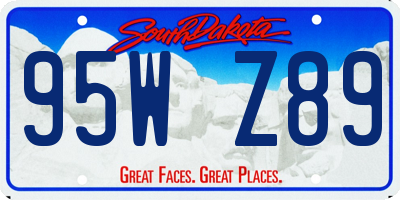 SD license plate 95WZ89