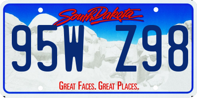 SD license plate 95WZ98