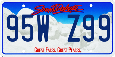 SD license plate 95WZ99