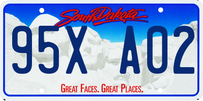 SD license plate 95XA02