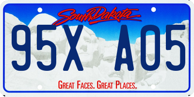 SD license plate 95XA05
