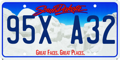 SD license plate 95XA32