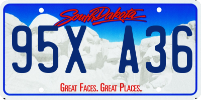 SD license plate 95XA36