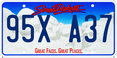 SD license plate 95XA37