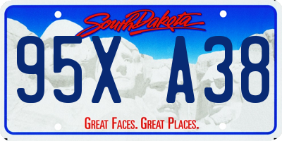 SD license plate 95XA38