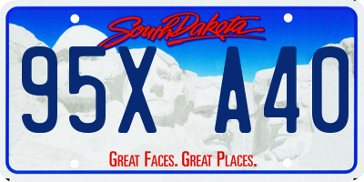 SD license plate 95XA40