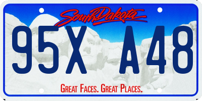 SD license plate 95XA48