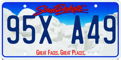 SD license plate 95XA49