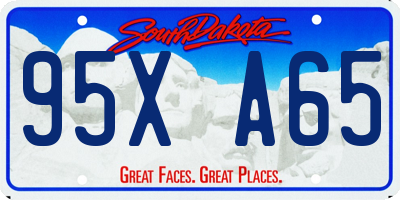 SD license plate 95XA65