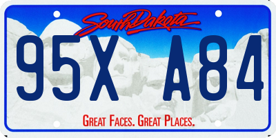 SD license plate 95XA84