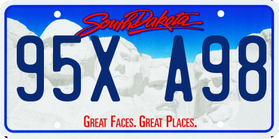 SD license plate 95XA98