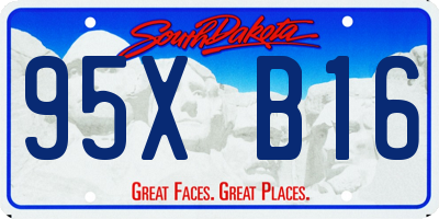 SD license plate 95XB16