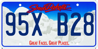 SD license plate 95XB28