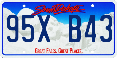 SD license plate 95XB43