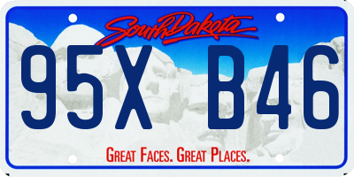 SD license plate 95XB46