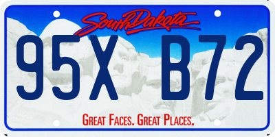 SD license plate 95XB72
