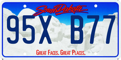 SD license plate 95XB77