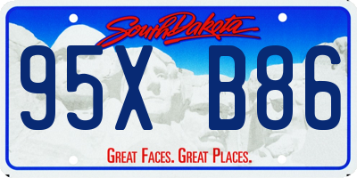 SD license plate 95XB86