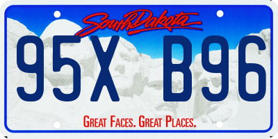 SD license plate 95XB96