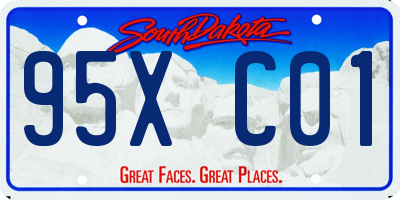 SD license plate 95XC01