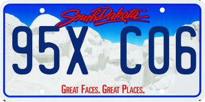 SD license plate 95XC06