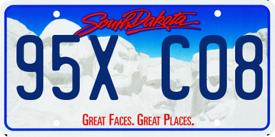 SD license plate 95XC08