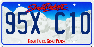SD license plate 95XC10