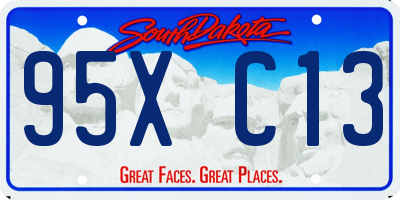 SD license plate 95XC13
