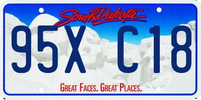 SD license plate 95XC18