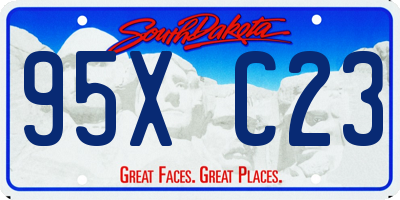 SD license plate 95XC23