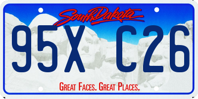 SD license plate 95XC26