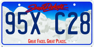 SD license plate 95XC28