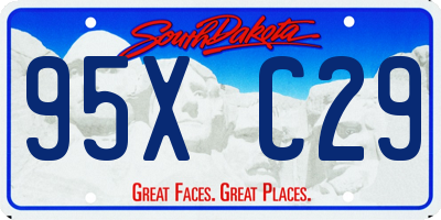 SD license plate 95XC29
