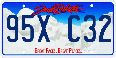 SD license plate 95XC32