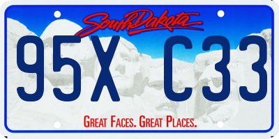 SD license plate 95XC33