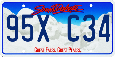 SD license plate 95XC34