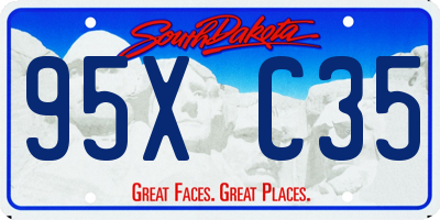 SD license plate 95XC35