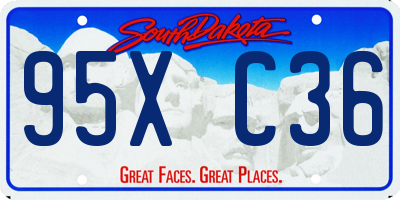 SD license plate 95XC36