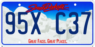 SD license plate 95XC37