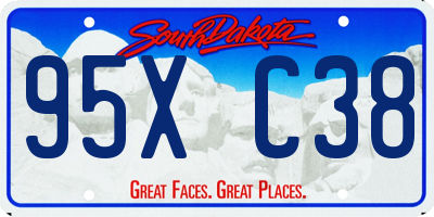 SD license plate 95XC38