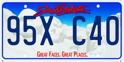 SD license plate 95XC40