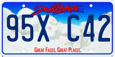 SD license plate 95XC42