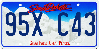 SD license plate 95XC43