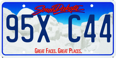 SD license plate 95XC44